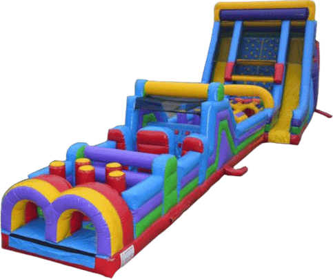 Book the 70ft Vertical Rush plus 40ft obstacle course rental in Chicago IL