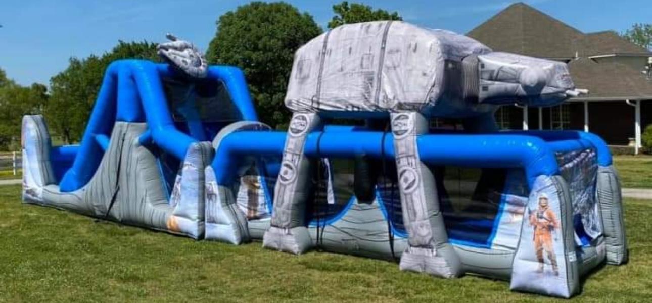 Star Wars themed 50ft inflatable obstacle course rental Chicago IL