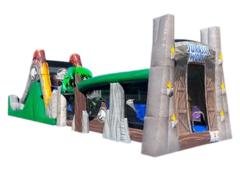 Book the Jurassic Park 50ft obstacle course rental in Chicago IL