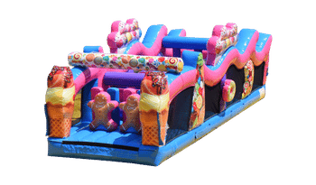 Book the 31ft Candyland obstacle course rental in Chicago IL