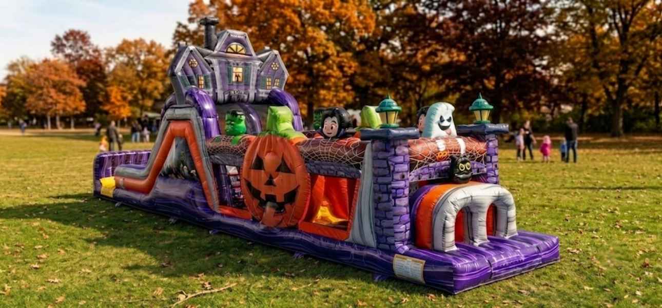 Halloween Haunted Run inflatable obstacle course rental Chicago IL