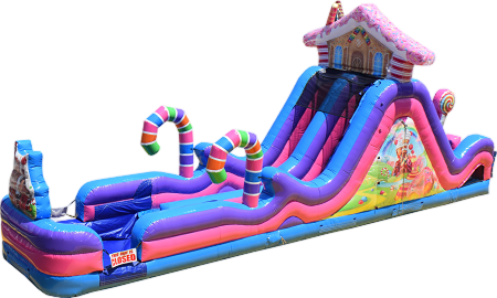 Book the Candyland Rock Climb Obstacle Slide rental in Chicago IL